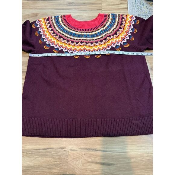 Talbots fair isle crew neck sweater Plus size 3X petite - Picture 6 of 7